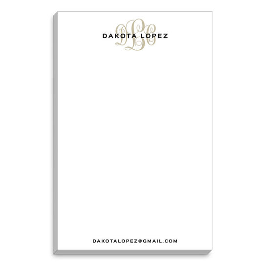 Pop of Color Monogram Notepads